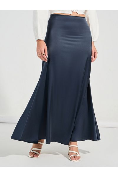 Causey By Styli Satin Mermaid Hem Maxi Skirt
