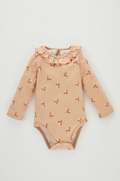 DeFacto Floral Long Sleeve Bodysuit for Newborn Baby Girl - B3001a523wn