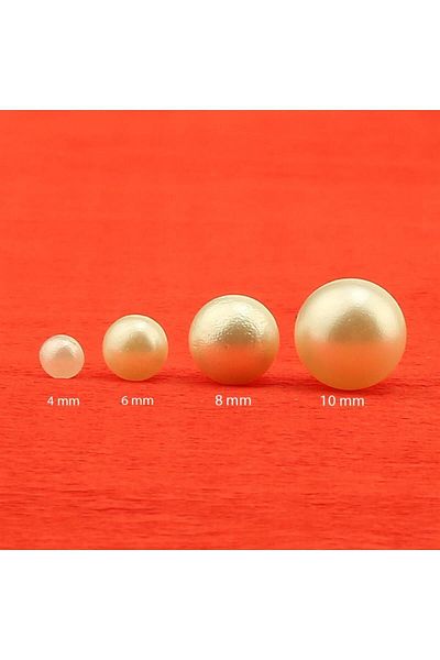 PASAMİA 4 Mm Pearl Cream Non-Perforated Color - 25 gr (600-620 Pieces)