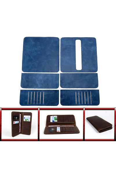AiryFooT Phone Wallet with 12 Cards Genuine Leather Case - DIY Crazy Piece Leather Hobby