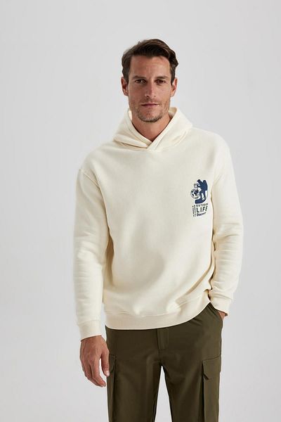 DeFacto Discovery Channel Hooded Oversize Sweatshirt - A5354ax23au