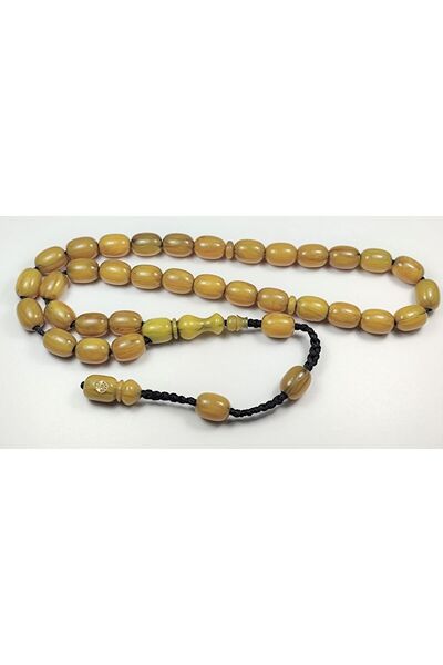 İskeçe Tesbih صناعة متقنة - مادة قديمة مختومة ومخططة من العنبر المضغوط