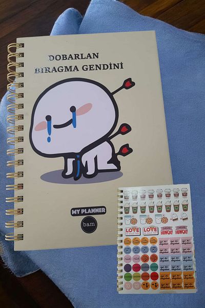 ÇEÇEN HOME Ελαστικό Σημειωματάριο Ατζέντας Dobarlan Bıragma με σχέδιο Gendini