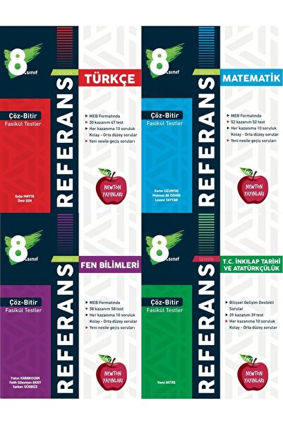 Newton Yayınları 8.SINIF ÇÖZ BİTİR REFERANS FASİKÜL TESTLER YAPRAK TEST NEWTO...