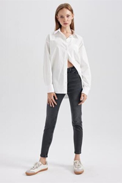 DeFacto Rebeca Skinny Fit Regular Pas Úzká noha Délka kotníku Jean Kalhoty B4243ax23au