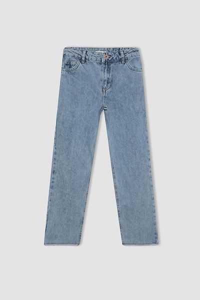 DeFacto Pantaloni de blugi cu picior standard pentru fete, cu croiala dreaptă, B4949a824sm