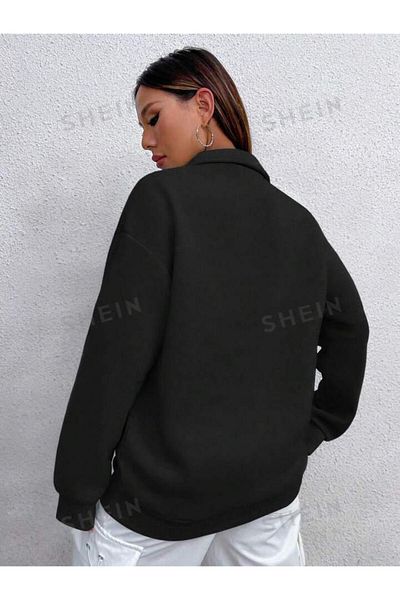Machetta Hanorac cardigan supradimensionat unisex cu fermoar - iarnă, guler