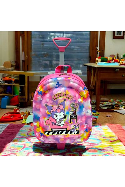 Shopiolog Kindergarten Nursery Suitcase for Children - Wheeled Backpack with Squeegee