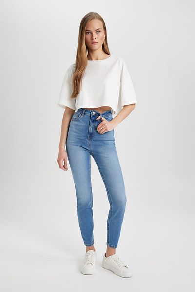 DeFacto Anna Skinny Fit Ψηλόμεσο Skinny Leg μακρύ τζιν παντελόνι B7035AX24SP