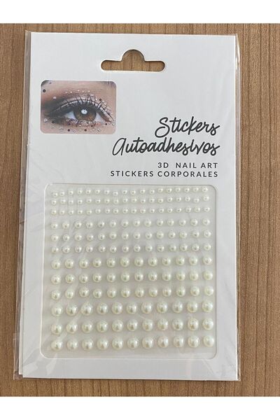 312 KONSEPT İNCİLİ TAŞLI YAPIŞTIRMA STİCKER TIRNAK,SAÇ VE MAKYAJ STİCKERI
