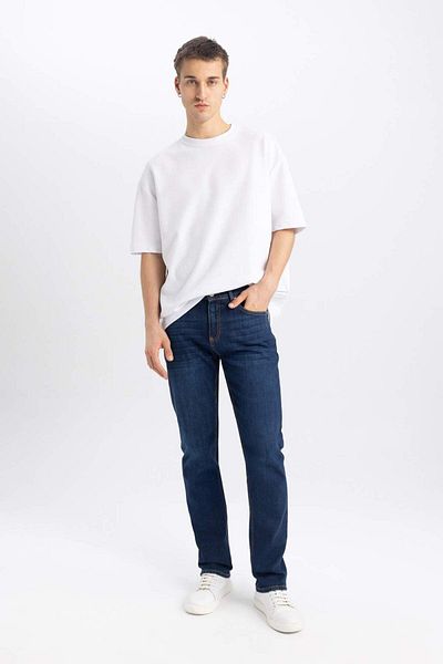 DeFacto Sergio Regular Fit - Regular Waist Tube Leg Jean Παντελόνι B0733ax23wn