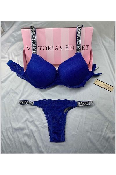 Lingerie Γυναικείο σέξι σετ σουτιέν με πέτρα και δαντέλα με επένδυση