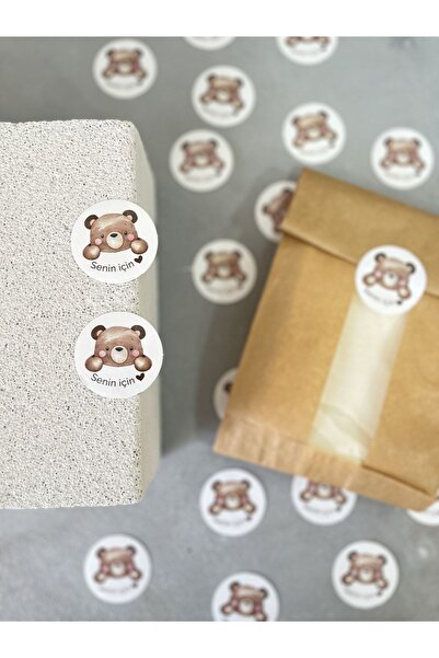mey OFFICIAL 30 pieces of 5 cm diameter adhesive stickers with teddy bear pat...