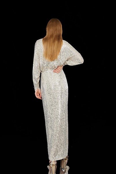 Coast Maxi Size Sequin Cross Front Dress