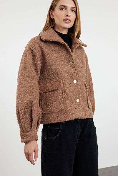 Trendyol Collection Bunda Mink Boucle Jacket - Regular Fit Twoaw25Mo00055