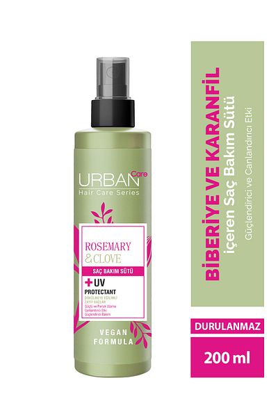 Urban Care Rosemary & Clove Revitalizing and Strengthening Hair Care Milk - Rosemary and Clove Ingredient, 200 ml - Vegan