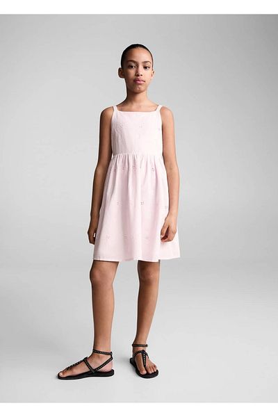 MANGO Kids Κεντητό Φόρεμα