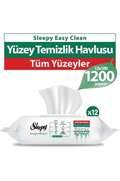 Sleepy Easy Clean Yüzey Temizlik Havlusu&mendili 12x100 (1200 YAPRAK)