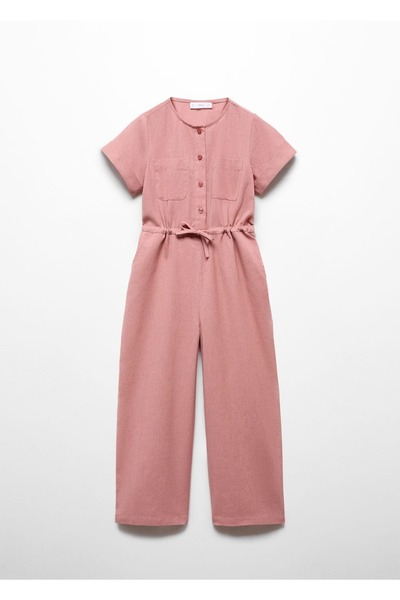 MANGO Kids Fiyonklu Keten Tulum