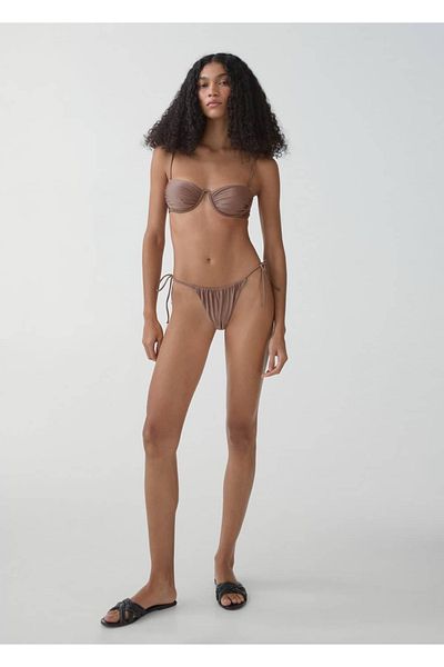 MANGO Woman Βραζιλιάνικο γκλίτερ μπικίνι κάτω