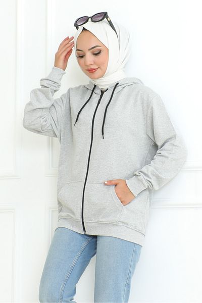 Bestenur Sweat cu glugă gri Ahlin 1101