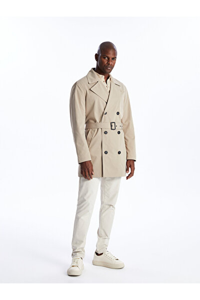 LC Waikiki Slim Fit Ceket Yaka Erkek Trençkot