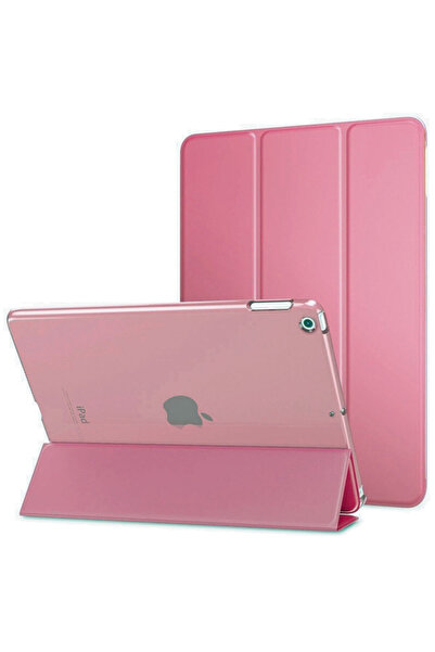 Smart Tech Ipad 2 / 3 / 4 Uyumlu Smart Cover Arkası Şeffaf Tablet Kılıfı Pembe