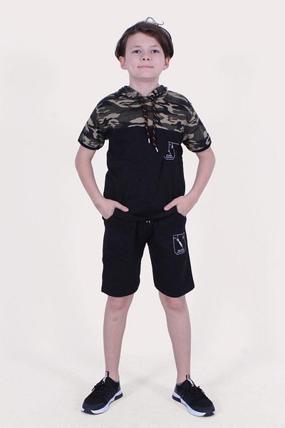 FYK COLLECTİON Băieți - Set de trening cu gât rotund cu imprimeu 3 piese