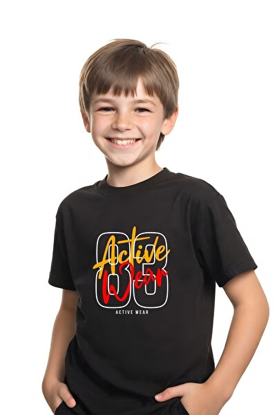 FYK COLLECTİON Unisex 3dílné dětské tričko s kulatým výstřihem a krátkým rukávem s potiskem