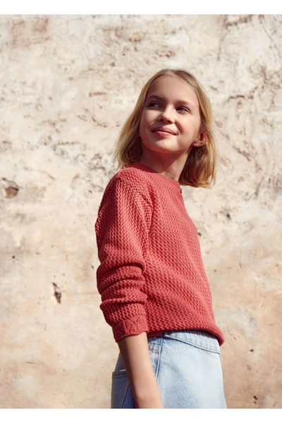 MANGO Kids Ajur örgü kazak