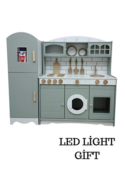 hedefixtoys Led Aydınlatma Hediyeli Eğlenceli Oyuncak Mutfak Ve Buzdolabı