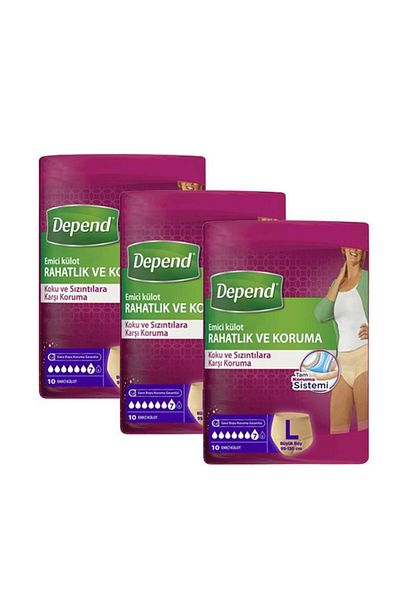 Depend Absorbent Panties Maternity Pad Women Size L 1 Pack 30 Pieces