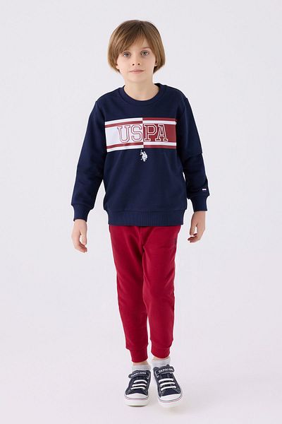 U.S. Polo Assn. Σετ αθλητικής φόρμας για αγόρι - Σετ πάτου και μπλούζας με άδεια USPA
