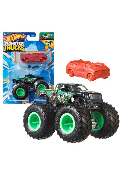 HOT WHEELS مجموعة شاحنات وعربات مونستر 1:64 سيارات هيكل عظمي GRH81-HWN44