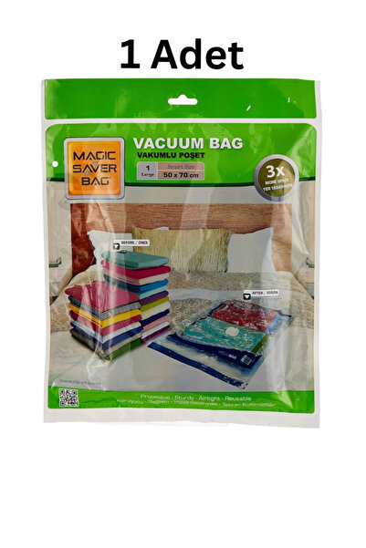 Vakum Hurcu 1.kalite 3 Adet Orta Boy 50 Cm X 70 Cm Vakumlu Poşet Vakumlu Hurç...