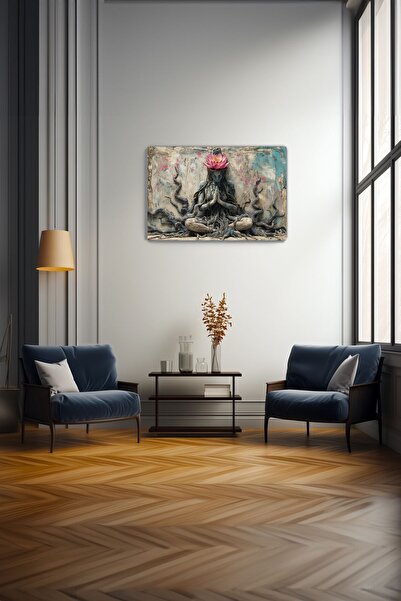 Arkeot İç Huzur Kanvas Duvar Tablosu - Ev Salon Koridor Oturma - Yatak odası Dekorasyonu - Meditasyon - Zen