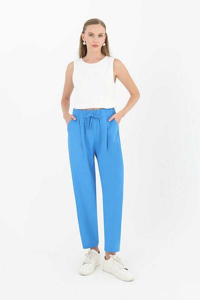 Puane Pantaloni Aerobin pentru femei - Pantaloni morcovi cu talie elastică, Puane 18102