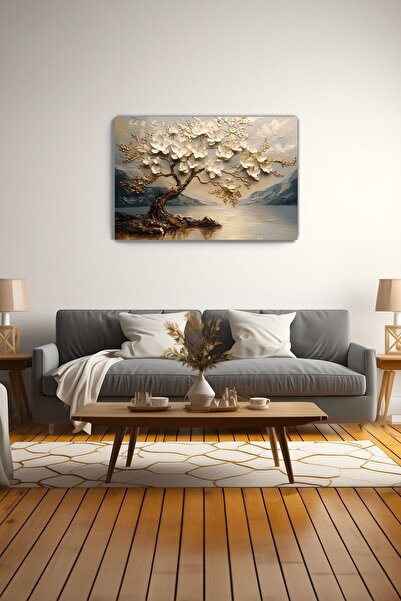 Arkeot Sakin Sular Kanvas Duvar Tablosu - Ev Salon Oturma Odası Dekorasyonu