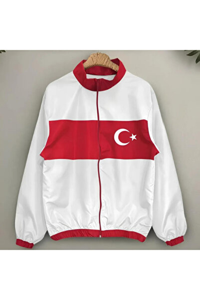 Genel Markalar Unisex Paraşüt Kumaş Oversize Dijital Baskılı Rüzgarlık Yağmurluk