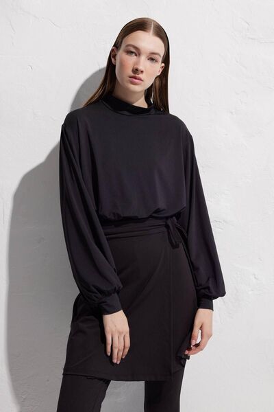 Manuka Černé plavky s dlouhým balonovým rukávem