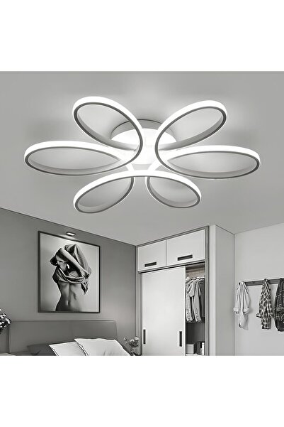 MİNEL DEKOR LED LIGHTING Minel Dekor Gri Krom Papatya Model 50 Çap