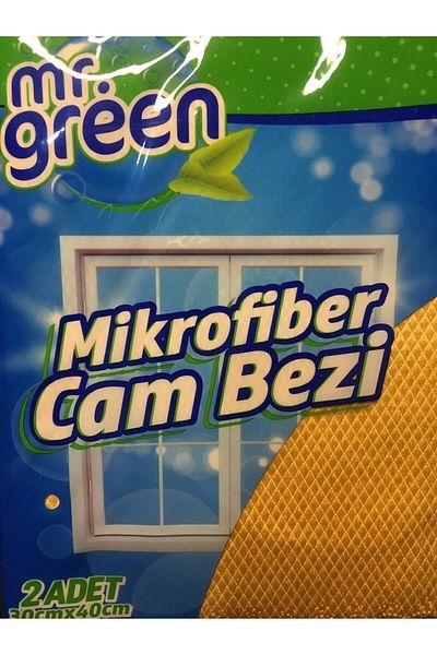 Mr Green قطعتان من القماش الزجاجي المصنوع من الألياف الدقيقة مقاس 30 × 40 سم - مرآة تنظيف عامة متعددة الأغراض