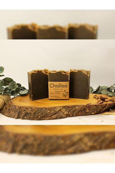 Chailea صابون قطران العرعر الطبيعي الطريقة الباردة صابون الشعر الطبيعي المصنوع يدويًا 100 جرام