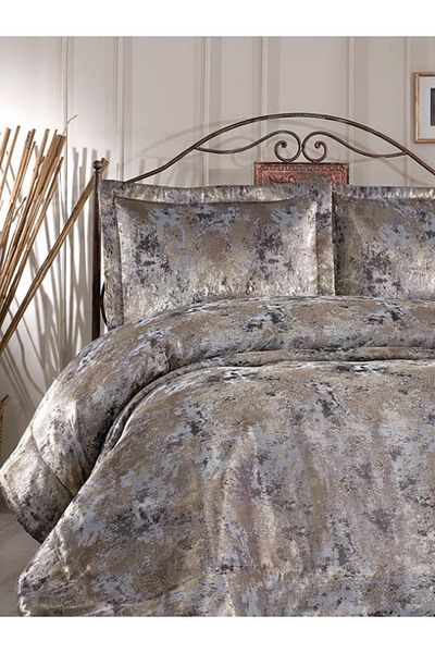 Solinas Collection Elegante Viviana Brown - Gray Double Dowry Bedspread