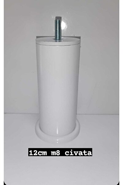 fds Sütbeyaz Metal Fırınboya Yatak Baza Ayağı M8civata( 12cm) Diğer Ölçüler S...
