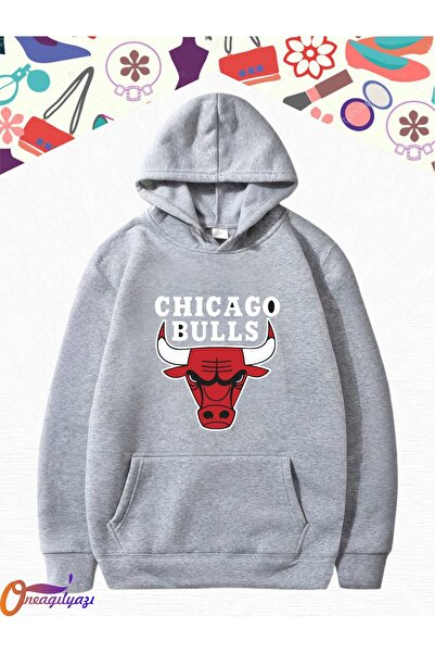 oneagılyazı Hanorac supradimensionat cu glugă CHICAGO - Design imprimat