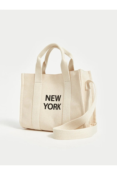 LC Waikiki LCW ACCESSORIES Yazı Baskılı Kız Çocuk Omuz Çantası