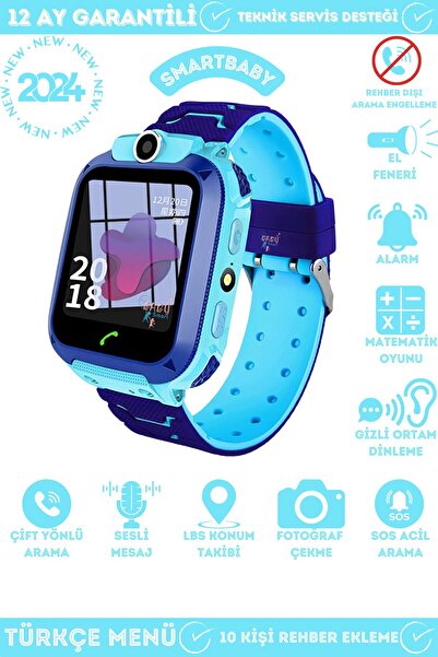 Smart Baby Akıllı Çocuk Saati Konum Takipli Sim Kart Girişli Lbs Ve Sos Ortam...