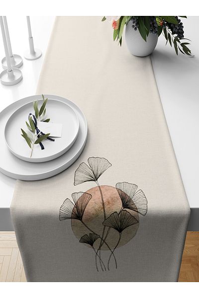 Bertille Home Flower Series 140x40 Cm Digital Printed Runner
