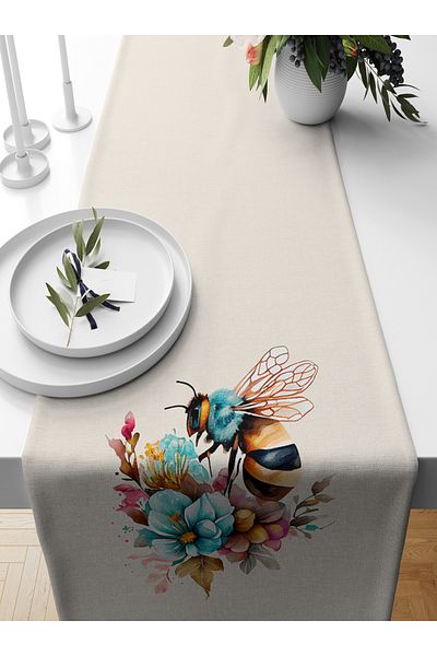 Bertille Home Σειρά λουλουδιών 140x40 cm Digital Printed Runner